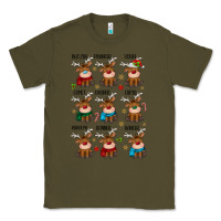 Army Green christmas reindeers Classic Tee - MaliasSmallBusiness