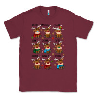 Burgundy christmas reindeers Classic Tee - MaliasSmallBusiness