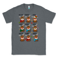 Charcoal Heather christmas reindeers Classic Tee - MaliasSmallBusiness