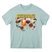 Arona Cheers Christmas Coctail Heavy Core Tee - AdoDesignShop