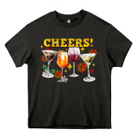 Asphalt Cheers Christmas Coctail Heavy Core Tee - AdoDesignShop