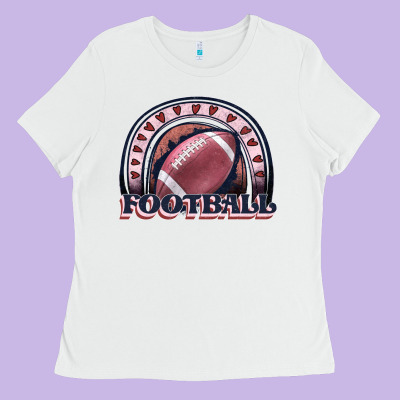 Football Rainbow Ladies Tee Designed By Jahusdesignshop