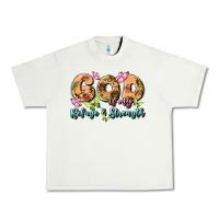 Pistachio god is my refuge and strength Urban Heavy Tee - MaliasSmallBusiness