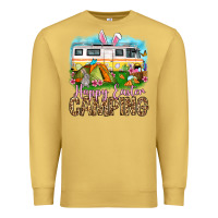 Antique Gold Happy Easter camping Premium Sweatshirt - OliviaCreatesArt