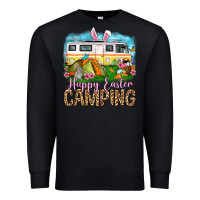 Black Happy Easter camping Premium Sweatshirt - OliviaCreatesArt