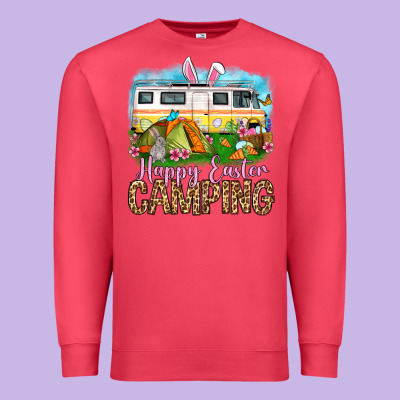 Happy Easter Camping Premium Sweatshirt Designed By Oliviacreatesart