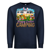Navy Happy Easter camping Premium Sweatshirt - OliviaCreatesArt