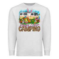 Oatmeal Heather Happy Easter camping Premium Sweatshirt - OliviaCreatesArt