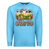 Ocean Blue Happy Easter camping Premium Sweatshirt - OliviaCreatesArt