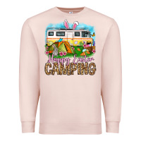 Pale Pink Happy Easter camping Premium Sweatshirt - OliviaCreatesArt