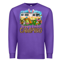 Purple Happy Easter camping Premium Sweatshirt - OliviaCreatesArt