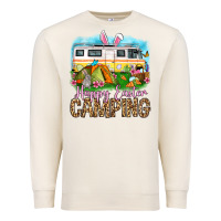 Sandshell Happy Easter camping Premium Sweatshirt - OliviaCreatesArt
