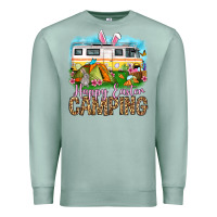 Seafoam Happy Easter camping Premium Sweatshirt - OliviaCreatesArt