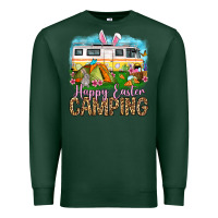 Sports Green Happy Easter camping Premium Sweatshirt - OliviaCreatesArt