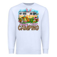 White Happy Easter camping Premium Sweatshirt - OliviaCreatesArt