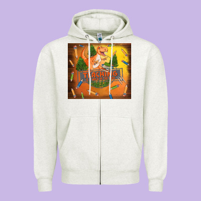 Teaching Is A Walk In The Park Zipper Hoodie Designed By Tumblerdesignbyshophia