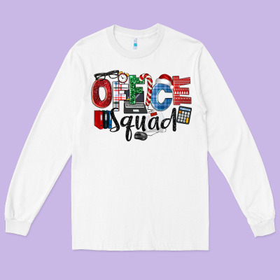 Office Squad Christmas Long Sleeve Tee Designed By Lillyallendesigns
