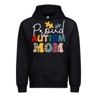 Black Proud Autism Mom Leopard Pattern Design Autism Awa Urban Hoodie - CowhideDigitalArt