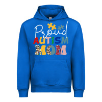Cobalt Proud Autism Mom Leopard Pattern Design Autism Awa Urban Hoodie - CowhideDigitalArt
