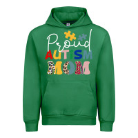 Emerald Proud Autism Mom Leopard Pattern Design Autism Awa Urban Hoodie - CowhideDigitalArt