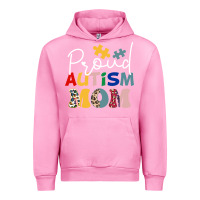 Fuchsia Pink Proud Autism Mom Leopard Pattern Design Autism Awa Urban Hoodie - CowhideDigitalArt