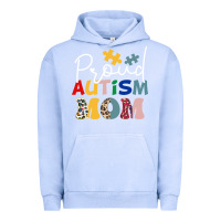 Pigment Grape Ice Proud Autism Mom Leopard Pattern Design Autism Awa Urban Hoodie - CowhideDigitalArt