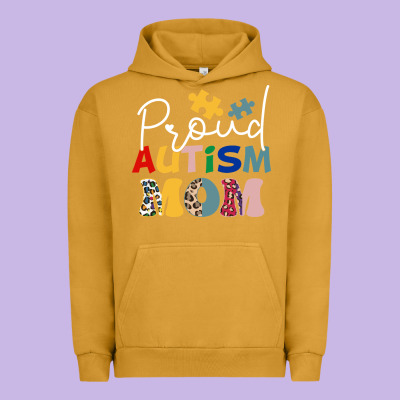 Proud Autism Mom Leopard Pattern Design Autism Awa Urban Hoodie Designed By Cowhidedigitalart