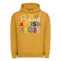 Pigment Peanut Butter Proud Autism Mom Leopard Pattern Design Autism Awa Urban Hoodie - CowhideDigitalArt