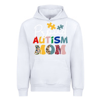 White Proud Autism Mom Leopard Pattern Design Autism Awa Urban Hoodie - CowhideDigitalArt