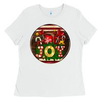 White Christmas joy and hot chocolate Ladies Tee - AdoDesignShop