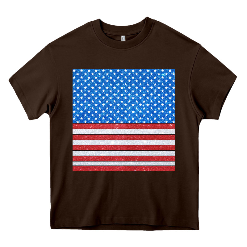 Glitter 4th Of July Seamless Pattern Heavy Core Tee by BundleAndBundleShop | Teevron