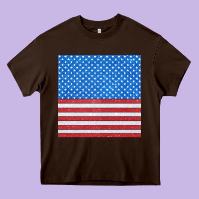 Glitter 4th Of July Seamless Pattern Heavy Core Tee Designed By Bundleandbundleshop