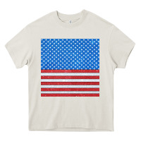 Cream Glitter 4th Of July Seamless Pattern Heavy Core Tee - BundleAndBundleShop
