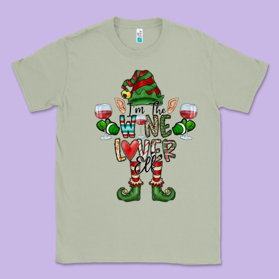 I'm The Wine Lover Elf Classic Tee Designed By Cowhidedigitalart