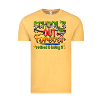 Vintage Mustard schools out forever Vintage Tee - NancyCooperArtShop
