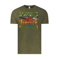 Vintage Olive schools out forever Vintage Tee - NancyCooperArtShop
