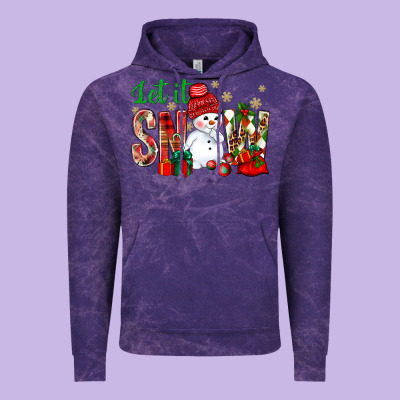 Let It Snow With Snowman Vintage Hoodie Designed By Nancycooperartshop