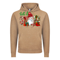 Vintage Coffee let it snow with snowman Vintage Hoodie - NancyCooperArtShop