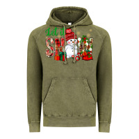 Vintage Olive let it snow with snowman Vintage Hoodie - NancyCooperArtShop