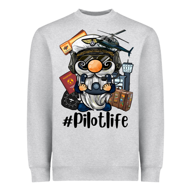 Pilot Life Gnome Heavyweight Sweatshirt by BarkalooDesign | Teevron