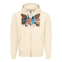 Sandshell Love America wings 4th of july Zipper Hoodie - HowdyJamesFarm
