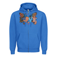 True Royal Love America wings 4th of july Zipper Hoodie - HowdyJamesFarm