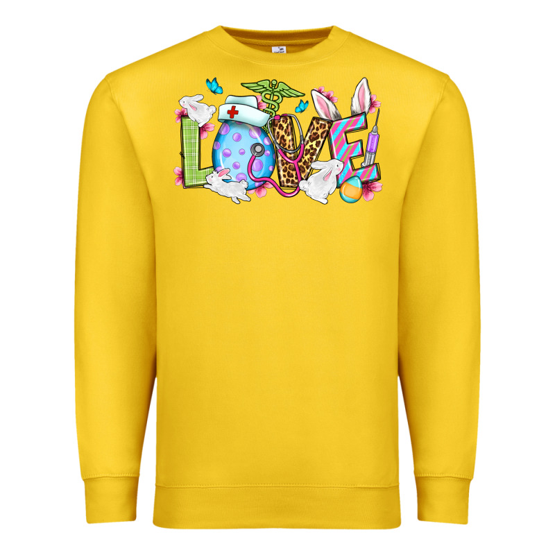 Love Nurse Easter Premium Sweatshirt by OliviaCreatesArt | Teevron