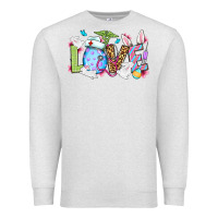 Oatmeal Heather Love Nurse Easter Premium Sweatshirt - OliviaCreatesArt