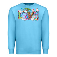 Ocean Blue Love Nurse Easter Premium Sweatshirt - OliviaCreatesArt