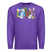 Purple Love Nurse Easter Premium Sweatshirt - OliviaCreatesArt