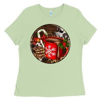 Matcha Christmas hot chocolate and chocolate Ladies Tee - AdoDesignShop