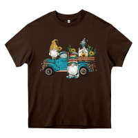 Chocolate Brown western gnomes truck sunflowers cactus gemstone leopard glitter serape Heavy Core Tee - Artiststas