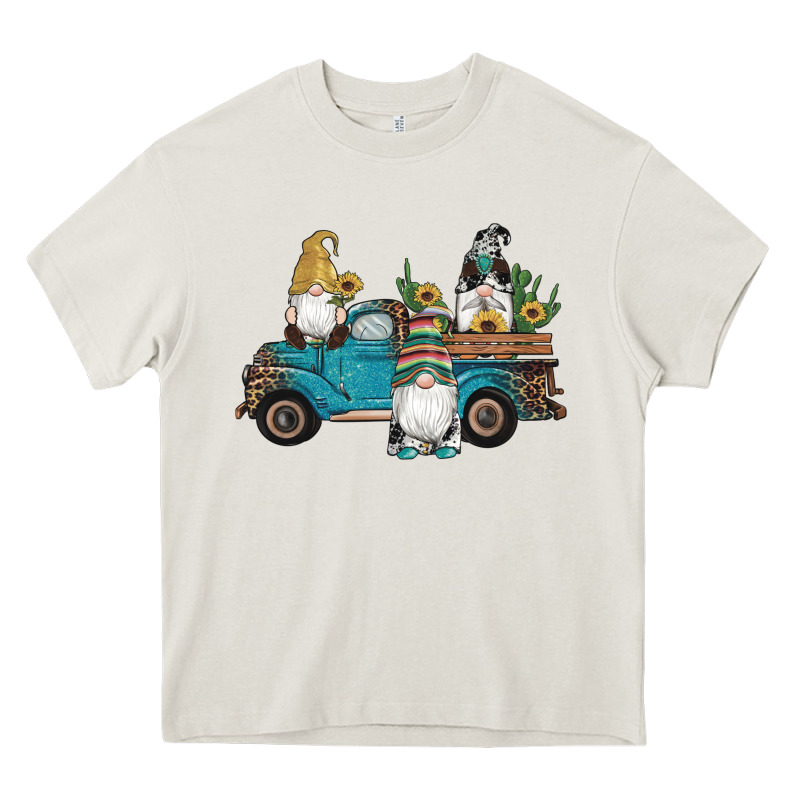 Western Gnomes Truck Sunflowers Cactus Gemstone Leopard Glitter Serape Heavy Core Tee by Artiststas | Teevron