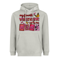 Moon Dust my favorite valentine calls me mama Heavyweight Hoodie - OliviaCreatesArt